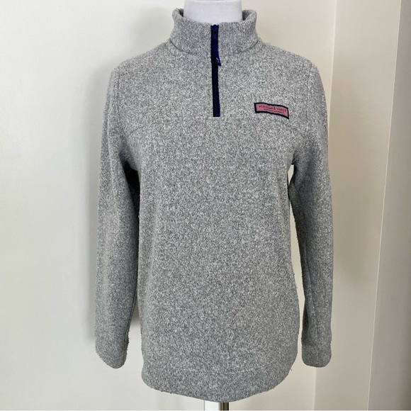 Vineyard Vines Sweaters - Vineyard Vines Women’s Fleece Quarter Zip Gray Size Large